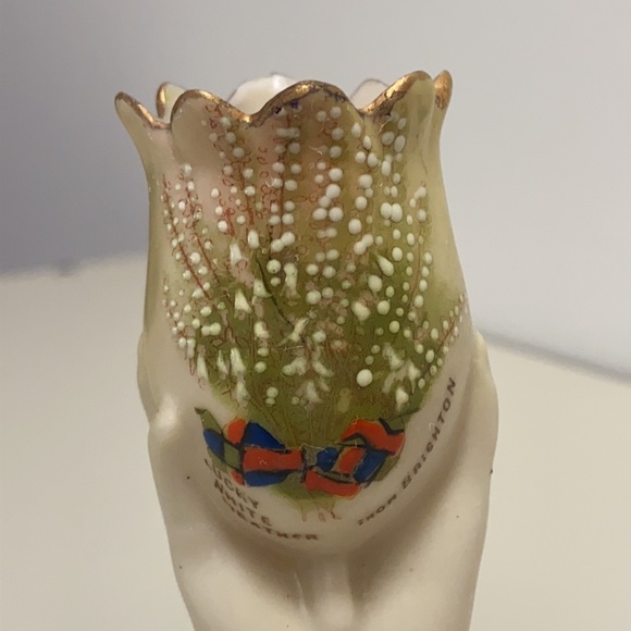 Vintage W&R Carlton China Stoke on Trent Lucky White Heather From Brighton Vase - Picture 2 of 14